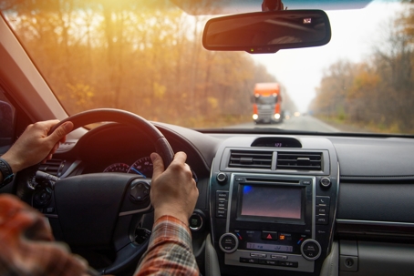 truck on inerstate highway